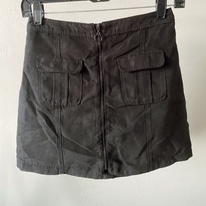 Faux Hollister suede charcoal skirt
